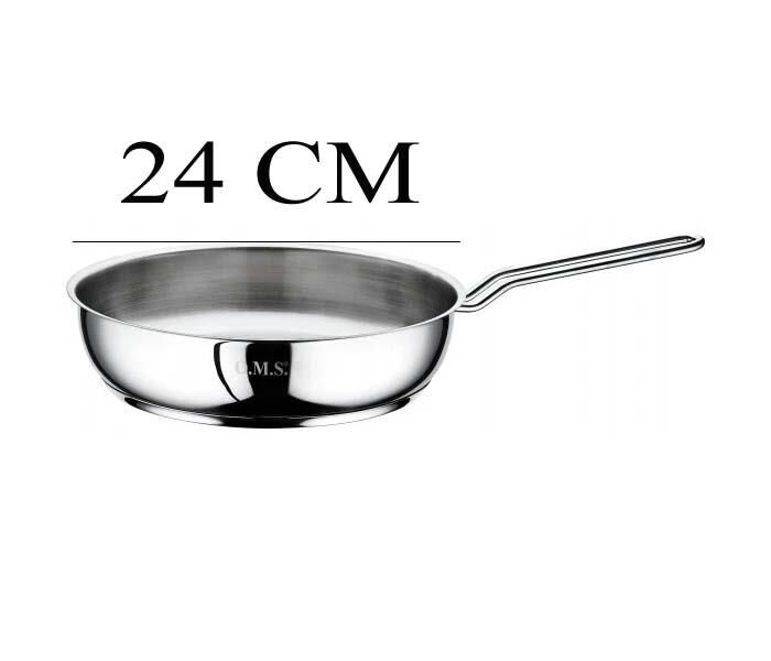 Oms Çelik Tava 24x6 CM Cam Kapaklı