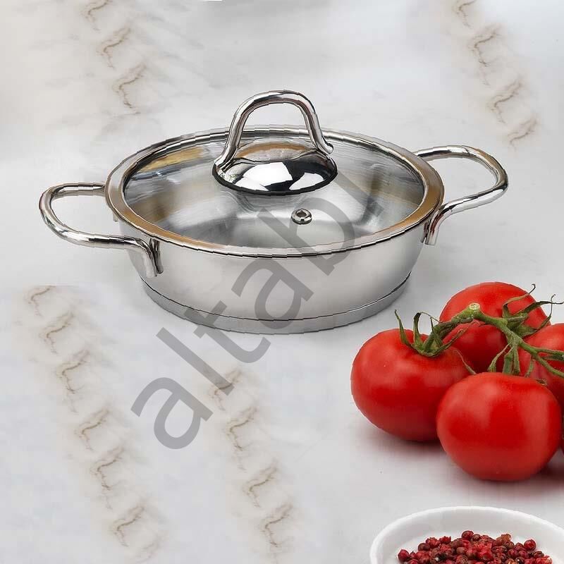 Schafer Held Çelik Sahan Cam Kapaklı 20 CM