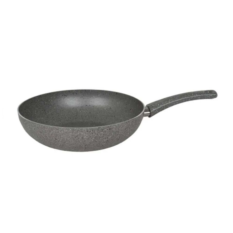 Mehtap Granit Wok Tava 28 CM Cam Kapaklı