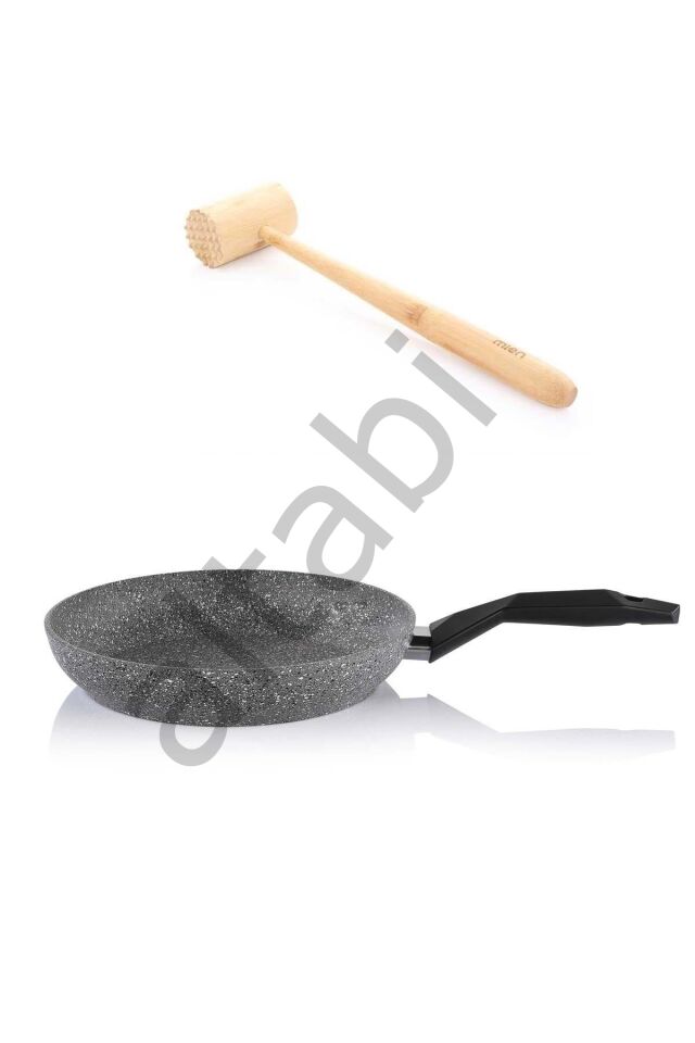 Schafer Granit Tava 30 CM ve Bambu Et Tokmağı