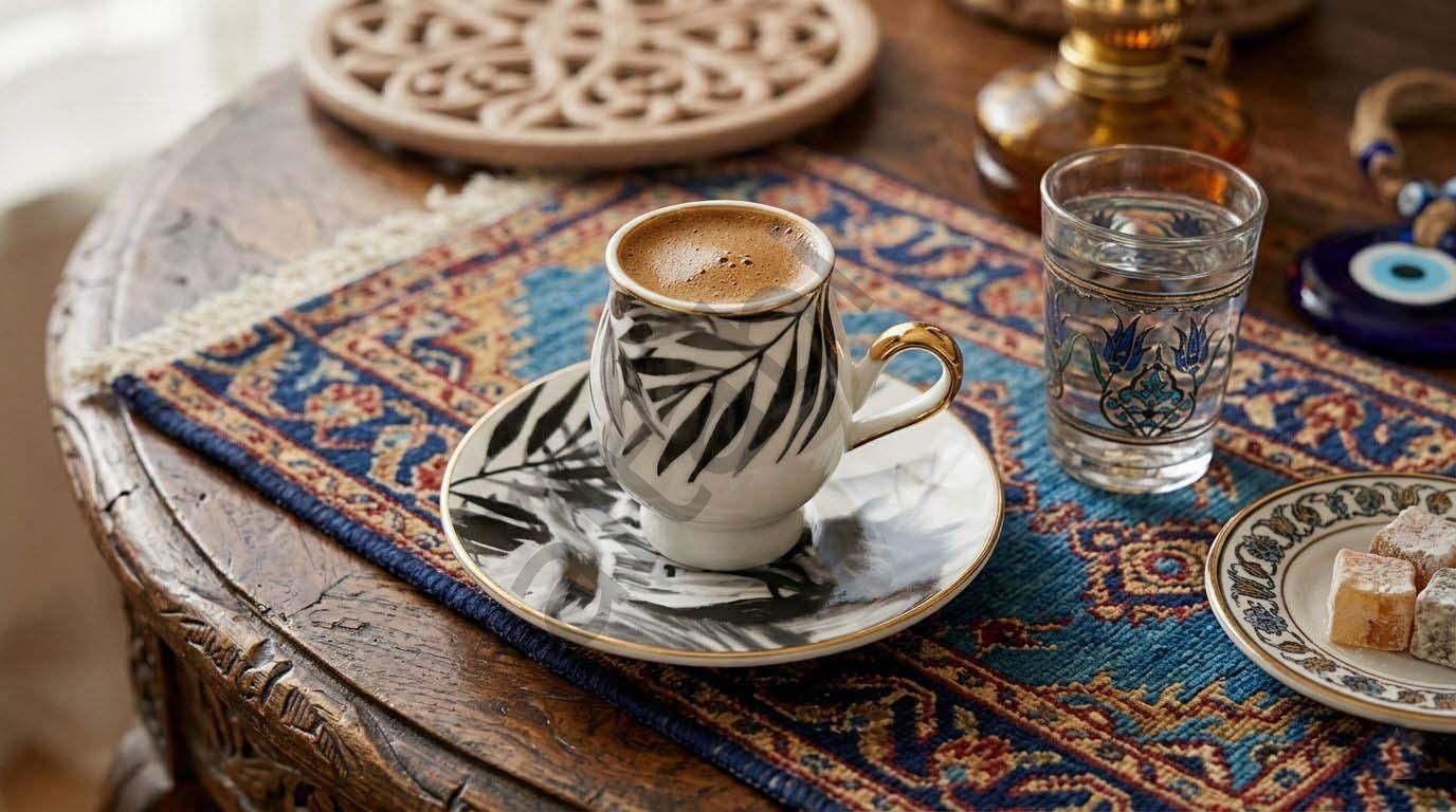 Porselen Kahve Takımı 6 Kişilik | Özel Tasarım | 100 ml