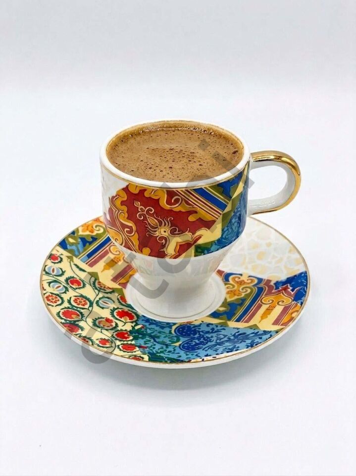 Porselen Kahve Takımı 6 Kişilik | Özel Tasarım | 100 ml