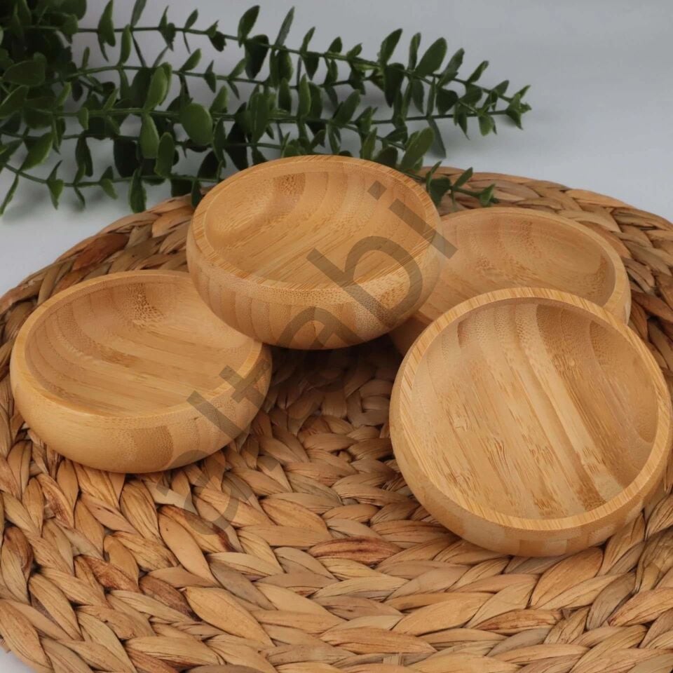 Bambu Çerezlik Sunumluk 4 Lü Çerezlik