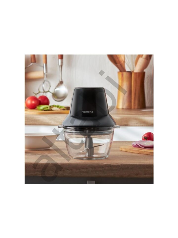 Cam Hazneli Doğrayıcı Rondo 400 W Doğrayıcı Parçalayıcı Siyah Renk Hom end