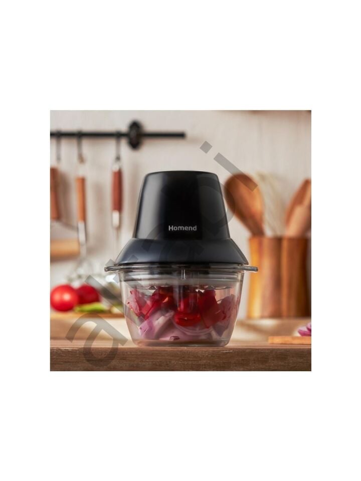 Cam Hazneli Doğrayıcı Rondo 400 W Doğrayıcı Parçalayıcı Siyah Renk Hom end