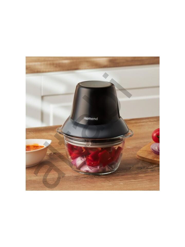Cam Hazneli Doğrayıcı Rondo 400 W Doğrayıcı Parçalayıcı Siyah Renk Hom end