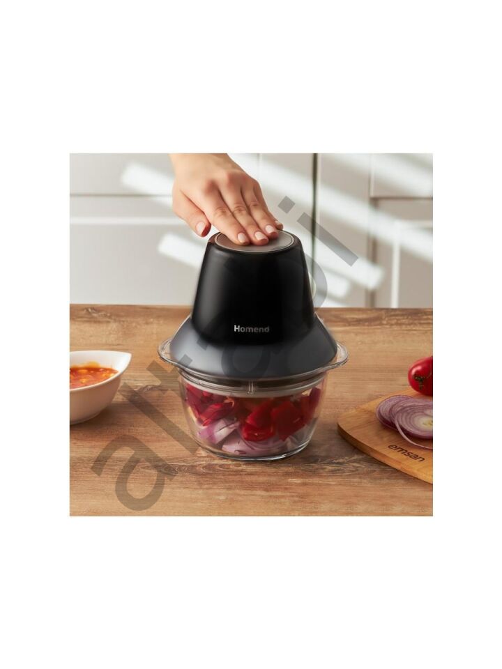 Cam Hazneli Doğrayıcı Rondo 400 W Doğrayıcı Parçalayıcı Siyah Renk Hom end