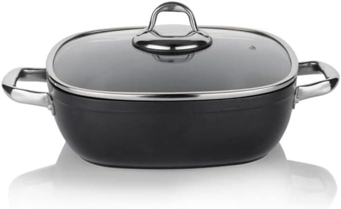 Schafer Gastronomi Master 7 Parça Kare Tencere Takımı Siyah