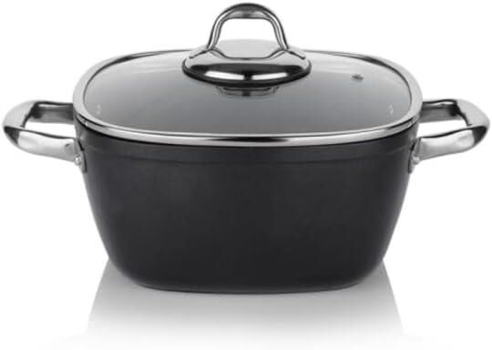 Schafer Gastronomi Master 7 Parça Kare Tencere Takımı Siyah