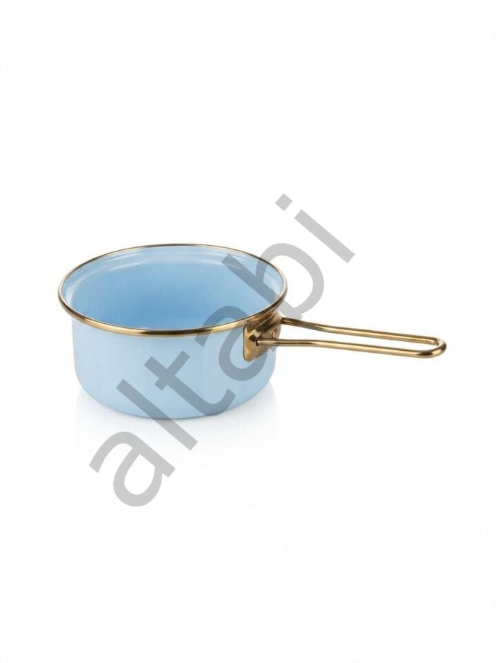 Cemre Emaye Metal Saplı Sosluk / Sütlük – 16 CM