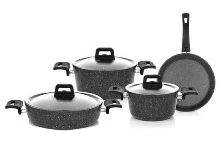 Schafer Atlas Çelik Tencere Seti ve Granit Tencere Takımı Çeyiz Seti