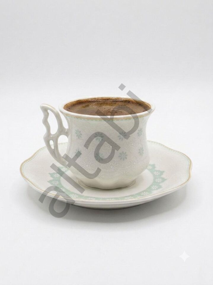 Porselen Kahve Takımı 6 Kişilik | Özel Tasarım | 90 ml