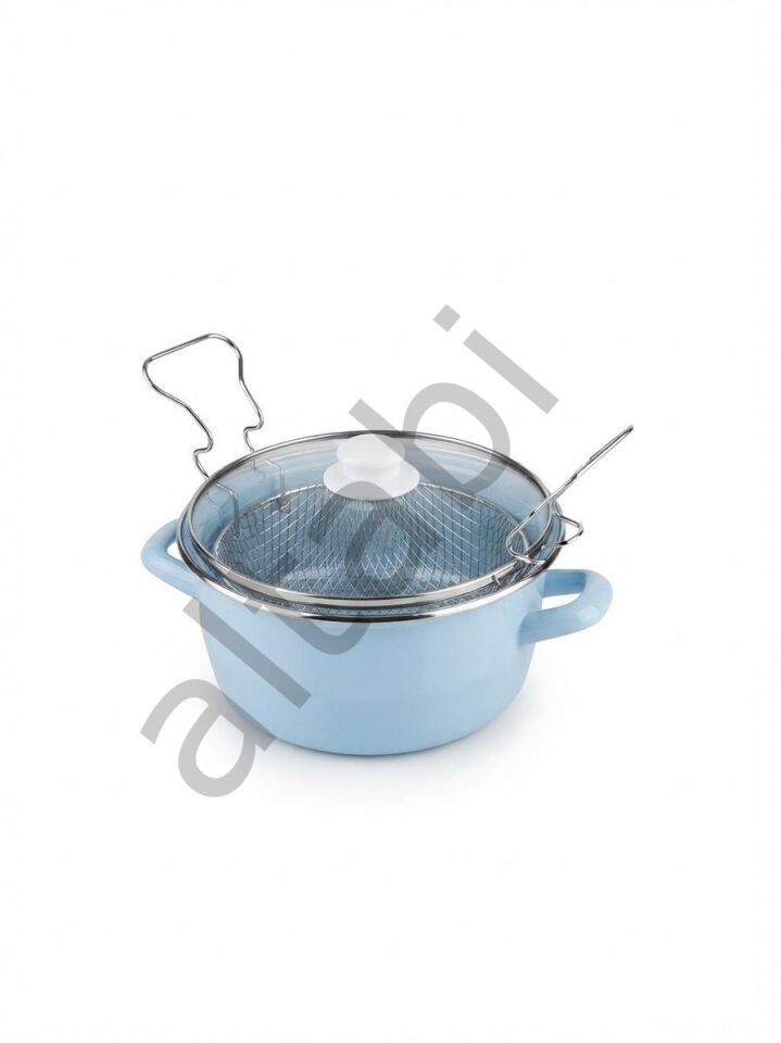 Cemre Emaye Kızartma Tenceresi – 24 CM
