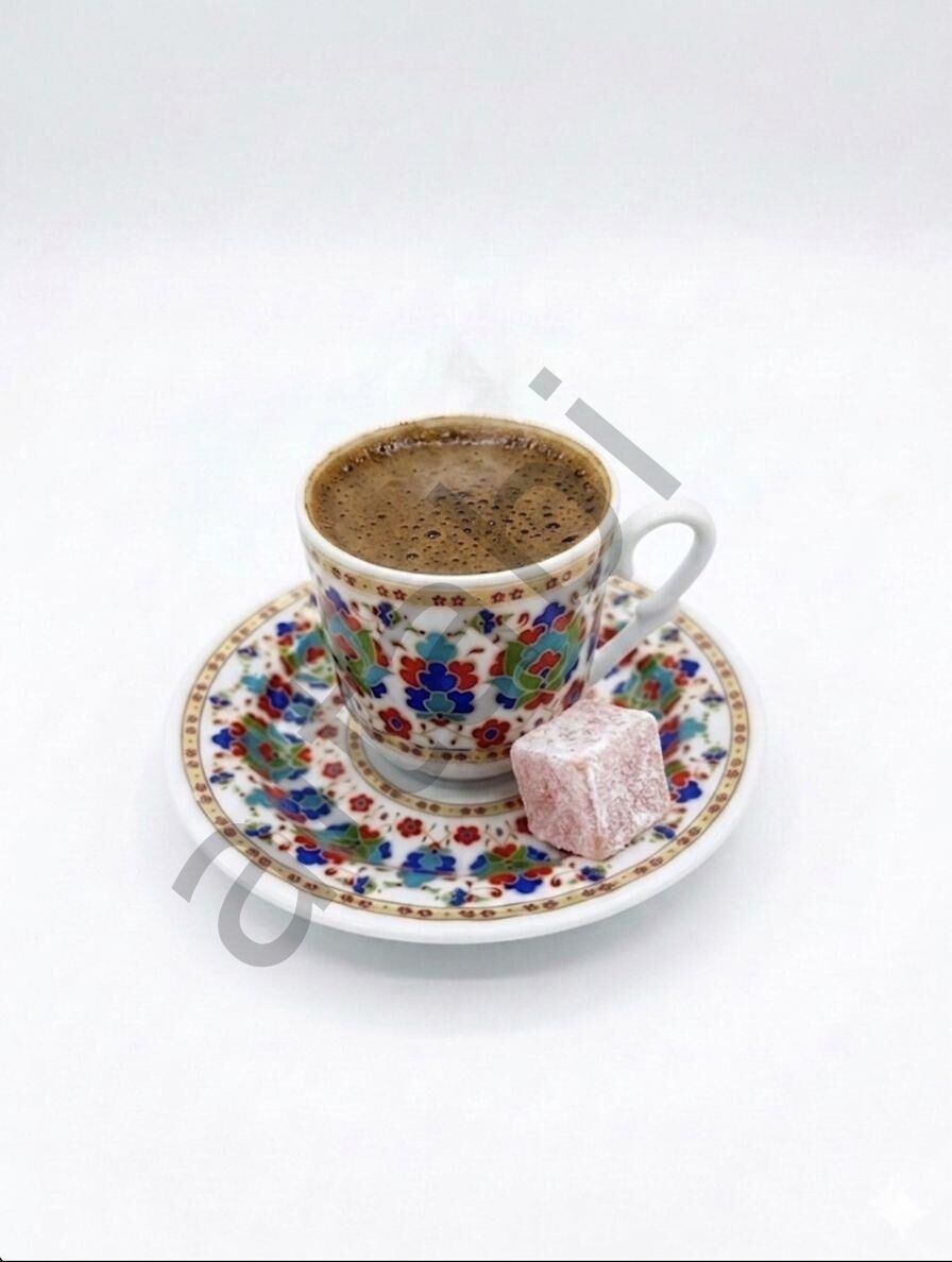 Porselen Kahve Takımı 6 Kişilik | Özel Tasarım | 90 ml