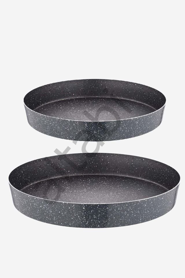 Granit Fırın Tepsisi Seti 36 - 32 CM Mükemmel Yapışmaz Yüzey