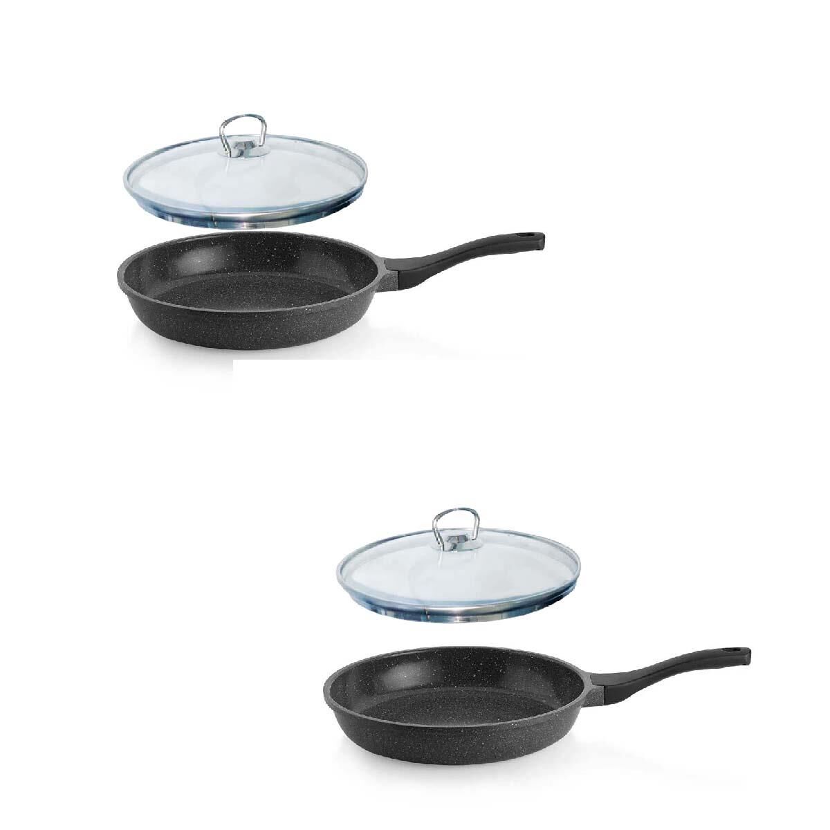 Schafer Stark Döküm Tava Seti 20+24 CM Cam Kapaklı